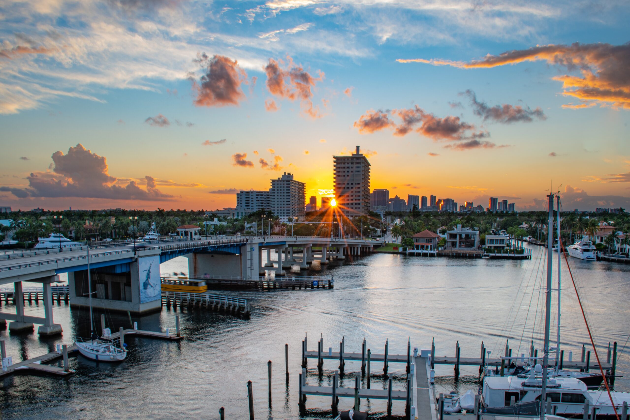 fort lauderdale with sunset