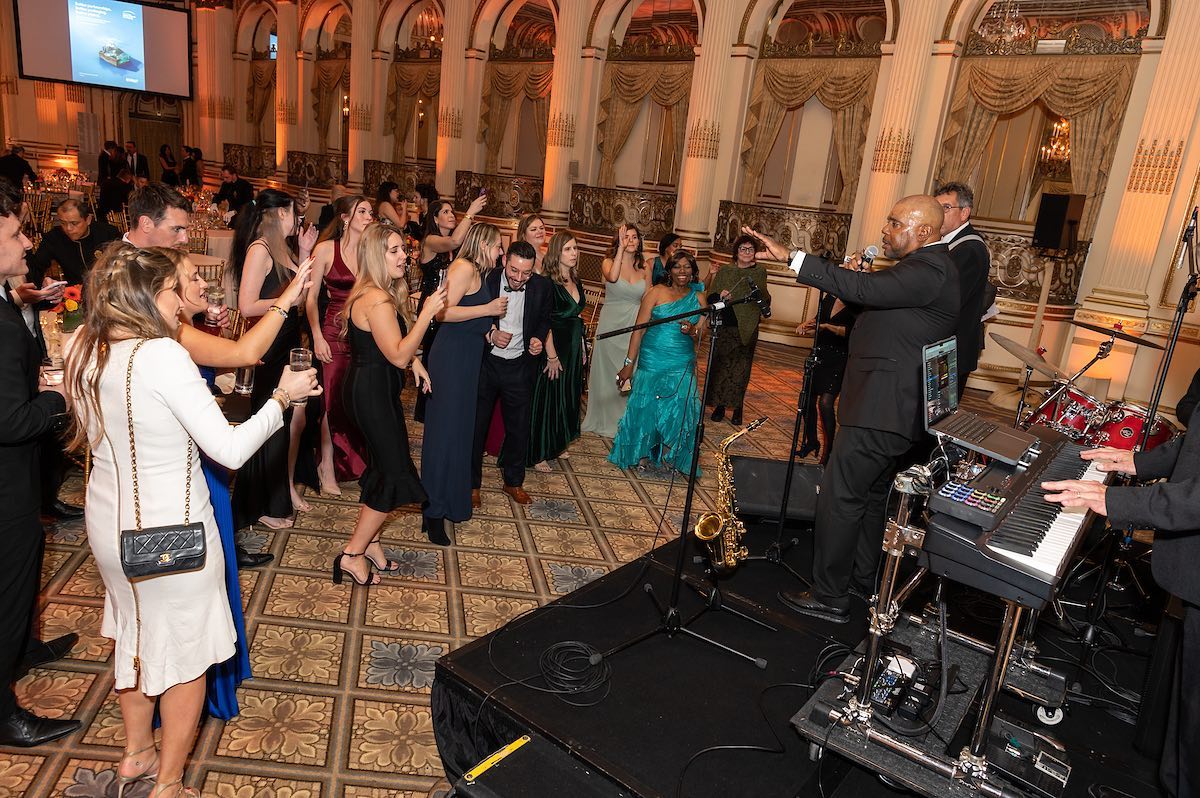 people dancing corporate event in a hotel